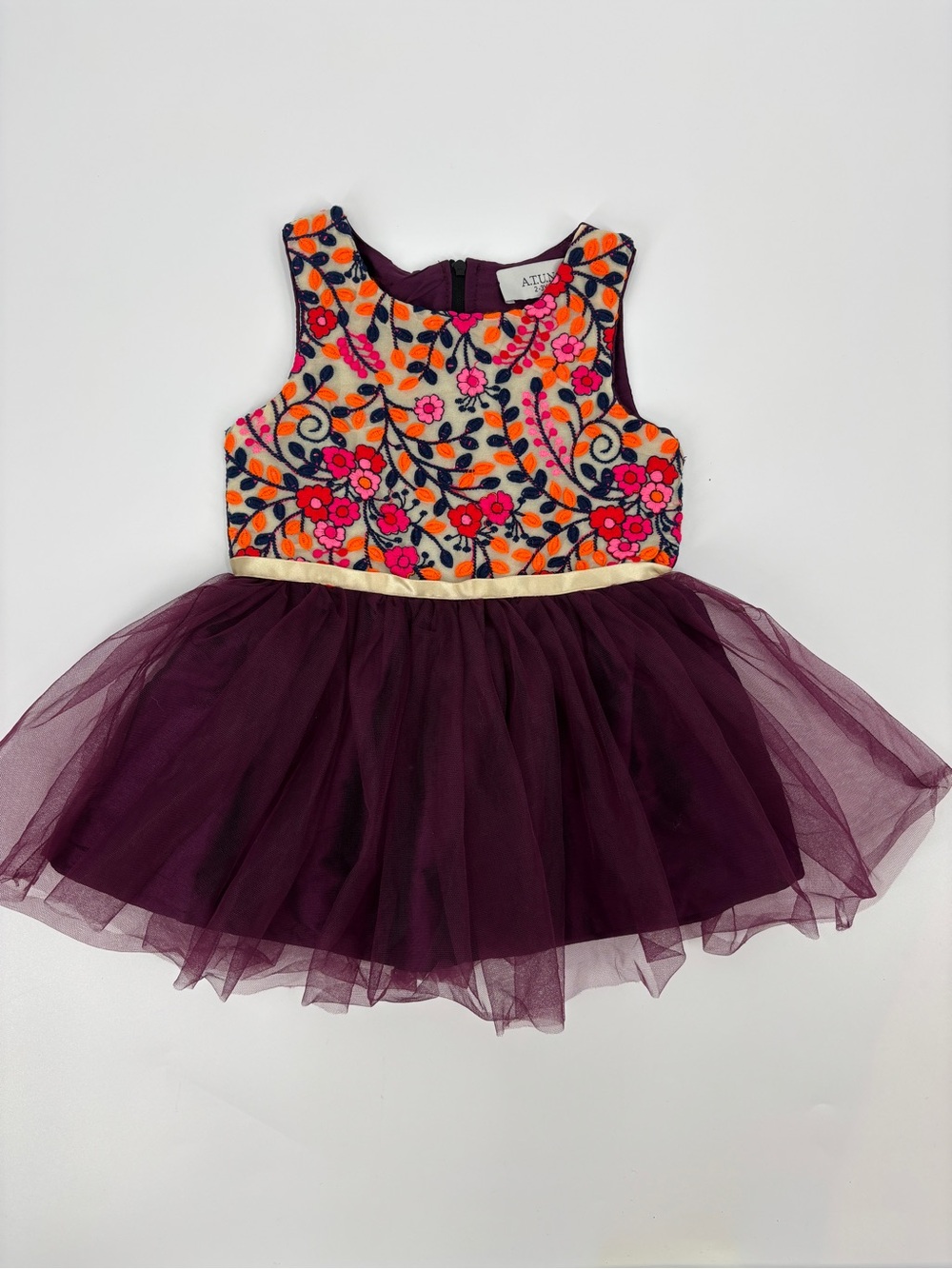 A.T.U.N Toddler Girl Embroidered Tu Tu Dress